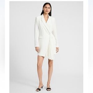 Express Elegant White Mini Blazer Dress